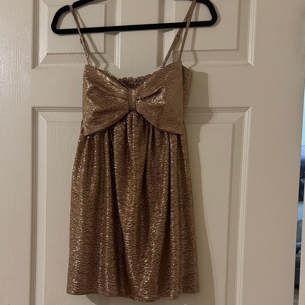 Show Me Your MuMu Shimmering Gold Dress